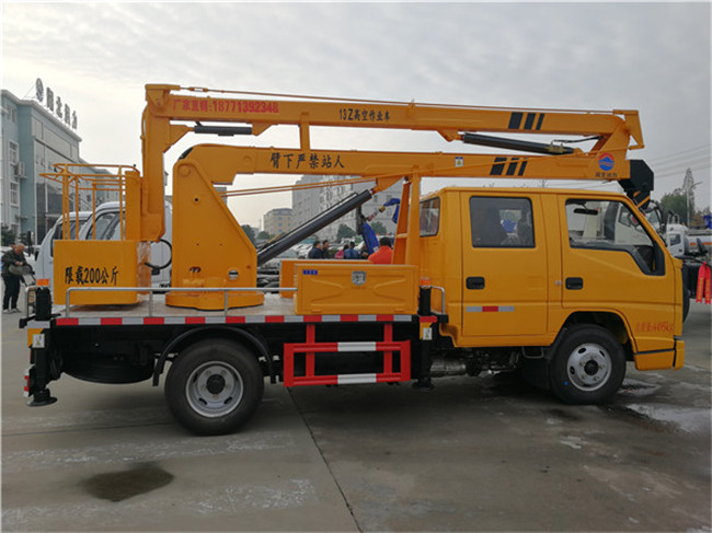 國(guó)六江鈴藍(lán)牌13米高空作業(yè)車