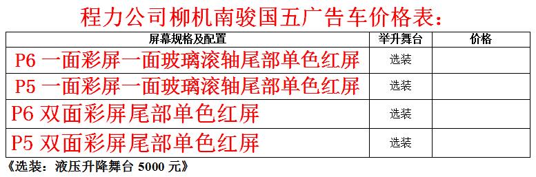 柳機(jī)南駿（瑞逸）LED廣告宣傳車